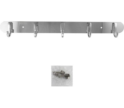 Аксессуары для ванной комнаты и туалета BRIMIX 575 Крючок для полотенца на планке 5шт