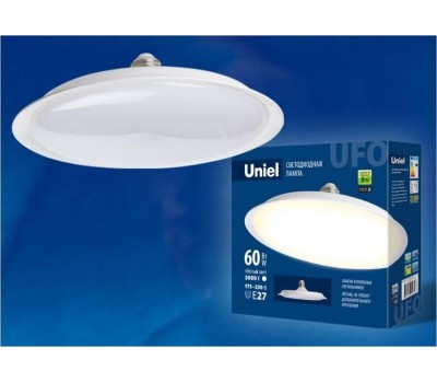 Лампа декоративная светодиодная UNIEL (UL-00004576) LED-U270-60W/3000K/E27/FR PLU01WH