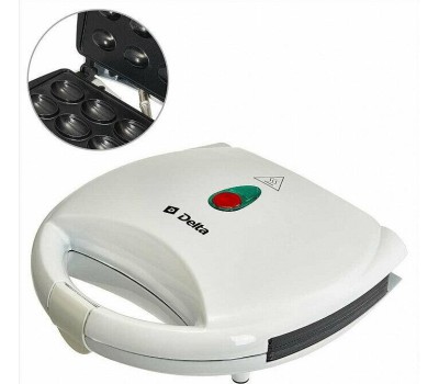 Вафельница DELTA DL-055 ОРЕШЕК белая