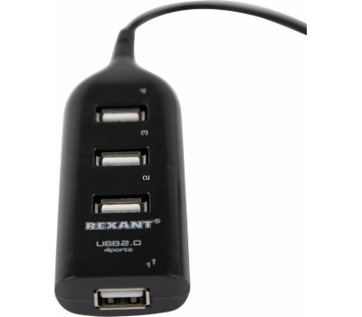 Контроллеры, адаптеры, переходники REXANT (18-4105) РАЗВЕТВИТЕЛЬ USB 2.0 НА 4 ПОРТА