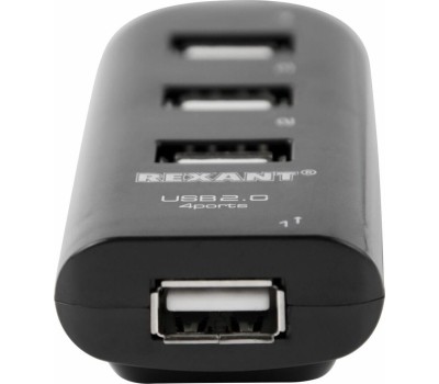 Контроллеры, адаптеры, переходники REXANT (18-4105) РАЗВЕТВИТЕЛЬ USB 2.0 НА 4 ПОРТА