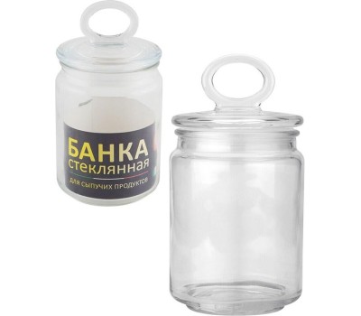 Стеклянная банка MALLONY Стеклянная банка для сыпучих продуктов с крышкой COPPETTA, объем: 0,65 л (003597)