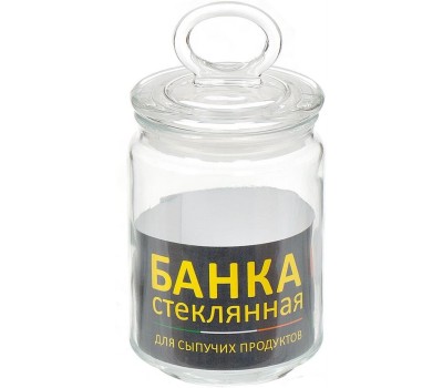 Стеклянная банка MALLONY Стеклянная банка для сыпучих продуктов с крышкой COPPETTA, объем: 0,65 л (003597)