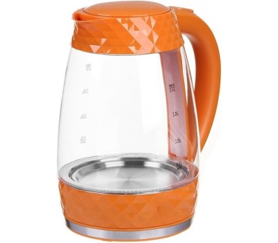 Чайник KITFORT KT-6123-4 оранжевый (стекло)