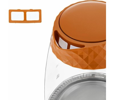 Чайник KITFORT KT-6123-4 оранжевый (стекло)