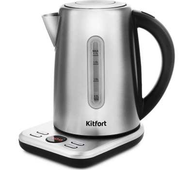 Чайник KITFORT КТ-661 черный/серебристый (металл)