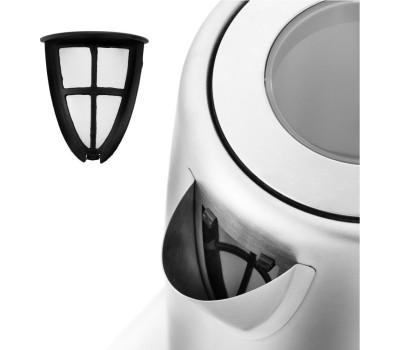 Чайник KITFORT КТ-661 черный/серебристый (металл)