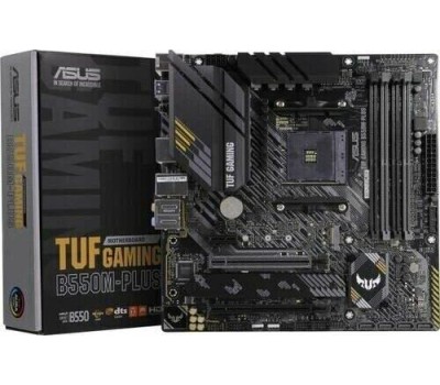 Материнская плата ASUS TUF GAMING B550M-PLUS Soc-AM4 AMD B550 4xDDR4 mATX AC`97 8ch (7.1) 2.5Gg RAID+HDMI+DP