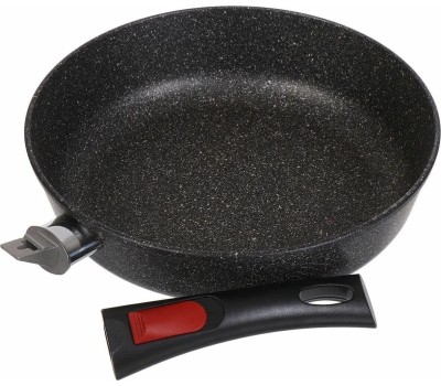 Сковорода НЕВА МЕТАЛЛ ПОСУДА L18026i а/пр литая 26см съемн/руч индукция Гранит 550000525