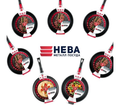 Сковорода НЕВА МЕТАЛЛ ПОСУДА L18026i а/пр литая 26см съемн/руч индукция Гранит 550000525