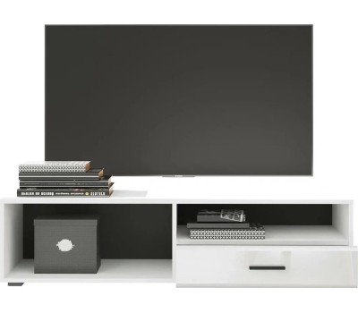 Модуль для гостиной НК-МЕБЕЛЬ GLOSS тумба для ТВ-140 Белый/Белый глянец 71373138 (1 кор.)