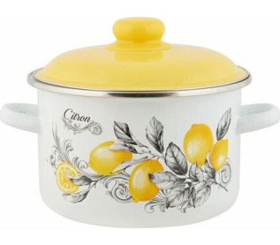 Кастрюля APPETITE 6RD221M CITRON эмал цил 5,5л