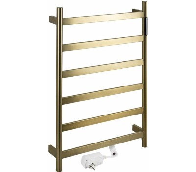 Полотенцесушитель электрический KRAFTTE 44047 ЛЕСЕНКА под бронзу матовый 480х730х90 мм, на 6 перекладин, 75 W, 220V/50 Hz нерж. сталь