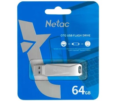 NETAC Флешка USB U782C 64ГБ, USB3.0, серый nt03u782c-064g-30pn