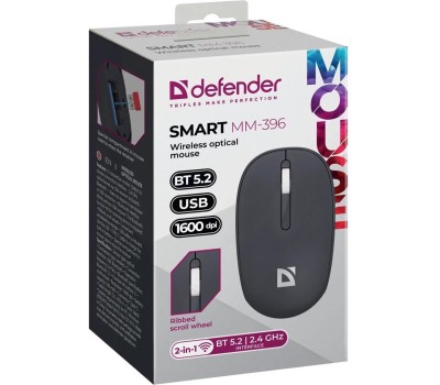Мышь DEFENDER (52396) Smart MM-396, черный