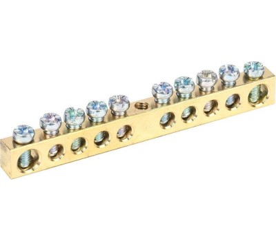 REXANT Шина PEN «земля-ноль» 6х9мм 10/1 (10 групп/крепеж по центру)