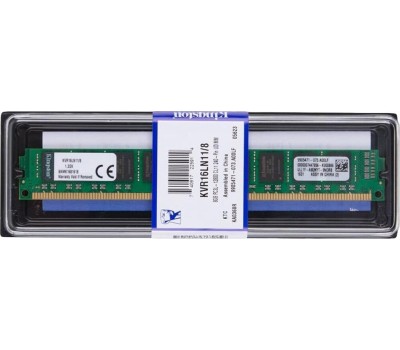 Оперативная память KINGSTON Оперативная память Valueram KVR16LN11/8WP DDR3L - 1x 8ГБ 1600МГц, DIMM, Ret