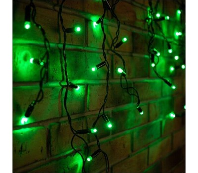 NEON-NIGHT Гирлянда светодиодная Бахрома (Айсикл) 2,4х0,6м 88 LED ЗЕЛЕНЫЙ черный ПВХ IP65 постоянное свечение 230В блок в комплекте