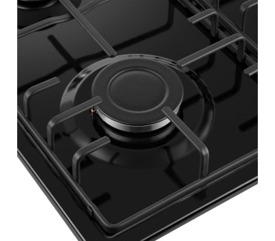 Варочная панель газовая MAUNFELD Газовая варочная панель EGHE.64.3STS-EB/G, 4 конфорки, эмалированная сталь, черный