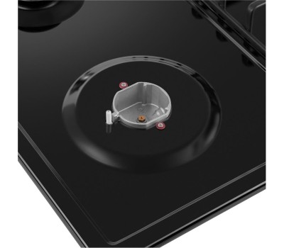 Варочная панель газовая MAUNFELD Газовая варочная панель EGHE.64.3STS-EB/G, 4 конфорки, эмалированная сталь, черный