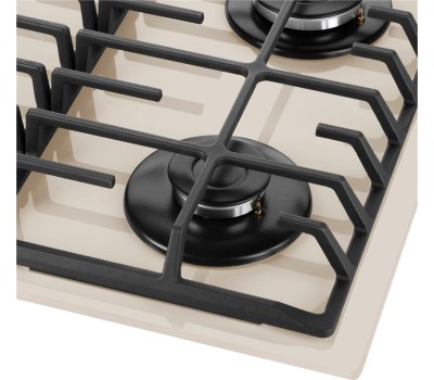 Варочная панель газовая MAUNFELD Газовая варочная панель EGHG.64.6CBG/G, 4 конфорки, закаленное стекло, бежевый