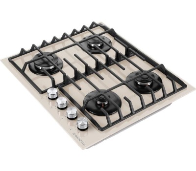Варочная панель газовая MAUNFELD Газовая варочная панель EGHG.64.6CBG/G, 4 конфорки, закаленное стекло, бежевый