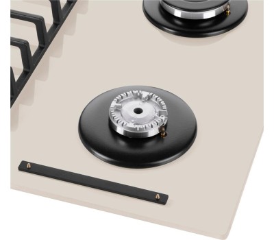 Варочная панель газовая MAUNFELD Газовая варочная панель EGHG.64.6CBG/G, 4 конфорки, закаленное стекло, бежевый