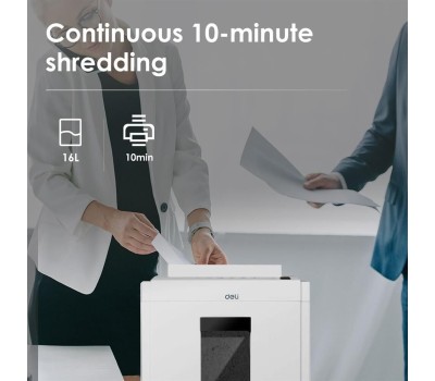 шредеры DELI Уничтожитель бумаг ET051, с автоподачей, P-4, 4х25 мм, 8 лист. одновременно, 16л