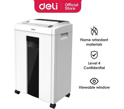 шредеры DELI Уничтожитель бумаг ET051, с автоподачей, P-4, 4х25 мм, 8 лист. одновременно, 16л