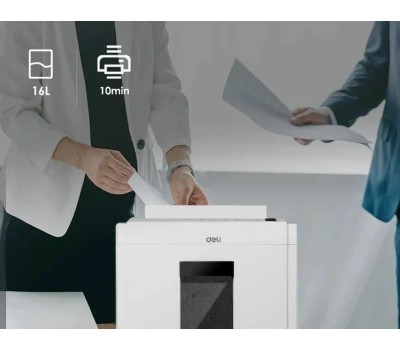 шредеры DELI Уничтожитель бумаг ET051, с автоподачей, P-4, 4х25 мм, 8 лист. одновременно, 16л