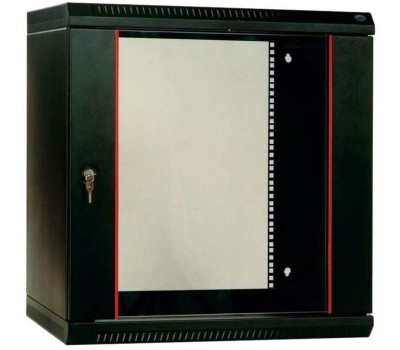 Электроника / Телекоммуникационные шкафы ЦМО Шкаф коммутационный ШРН-Эконом ШРН-Э-18.500-9005 настенный, стеклянная передняя дверь, 18U, 600x520 мм