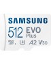 Карта памяти SAMSUNG Карта памяти microSDXC UHS-I EVO Plus 512 ГБ, 160 МБ/с, Class 10, MB-MC512SA, 1 шт., переходник SD