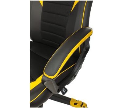 Кресло компьютерное игровое ZOMBIE Кресло игровое GAME 16, ткань/экокожа, до 120кг, черный/желтый