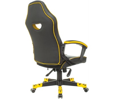 Кресло компьютерное игровое ZOMBIE Кресло игровое GAME 16, ткань/экокожа, до 120кг, черный/желтый