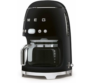 SMEG Кофеварка DCF02BLEU, капельная, черный / серебристый