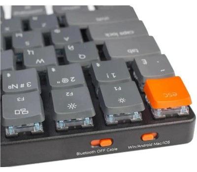KEYCHRON Клавиатура K3E2, беспроводная, USB, Bluetooth, механическая, серый