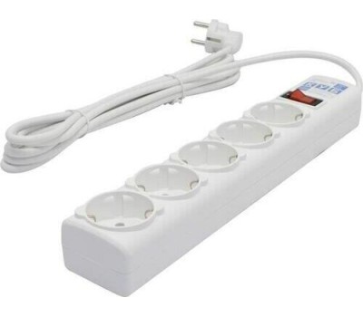 Сетевой фильтр POWER CUBE (02671) SPG-B-10, 5 роз - 3.0м - белый