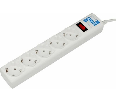 Сетевой фильтр POWER CUBE (02671) SPG-B-10, 5 роз - 3.0м - белый