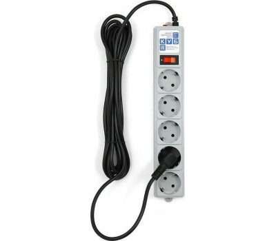 Сетевой фильтр POWER CUBE (02671) SPG-B-10, 5 роз - 3.0м - белый