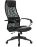 Кресло БЮРОКРАТ Кресло руководителя CH-608 черный TW-01 сиденье черный TW-11 искусст.кожа/сетка/ткань с под