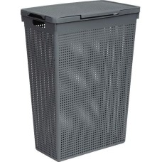 Корзина для белья VIOLET Лофт 50л узкая (серый) 5650018