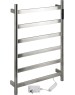 Полотенцесушитель электрический KRAFTTE 44044 ХРОМ, матовый, ЛЕСЕНКА, 480 х 730 х 90 мм, на 6 перекладин, 75 W, 220V / 50 Hz, из нержавеющей стали, с