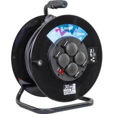 Удлинитель катушка КОСМОС YKKsm30m-4g-Z(2.5)KG черный