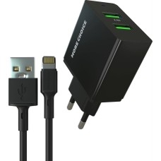 СЗУ MORE CHOICE (4610196409875) NC11i 2USB 2.4A для Lightning 8-pin Black