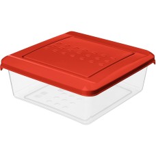 Контейнер HOMVER Асти для продуктов квадратный 0,5л (красный) 221100306/04
