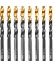 Сверло DENZEL Сверло по металлу, 9 мм, HSS-Tin, Golden Tip, 8 шт. 717221