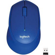 LOGITECH Мышь беспроводная M330 Silent Plus, радио, оптическая, USB, 1000dpi, синий [910-004925]