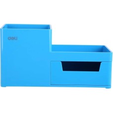 DELI Органайзер настольный Rio EZ25130, 175x90x92, пластик, голубой
