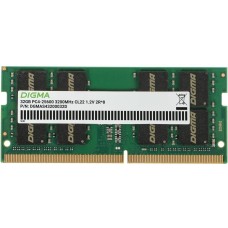 Оперативная память DIGMA Оперативная память DGMAS43200032D DDR4 - 1x 32ГБ 3200МГц, для ноутбуков (SO-DIMM), Ret