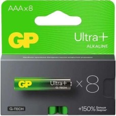 GP AAA Батарейка Ultra Plus Alkaline 24AUPA21-2CRB8, 8 шт
